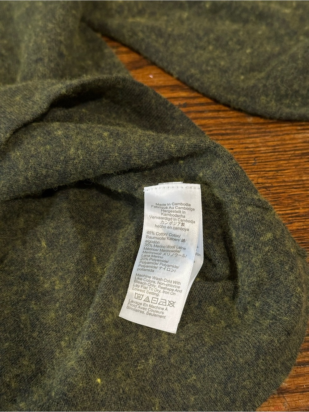 J. Crew Women’s Cotton Wool Blend Teddie Crewneck Sweater in Green, Size L - Picture 6 of 7